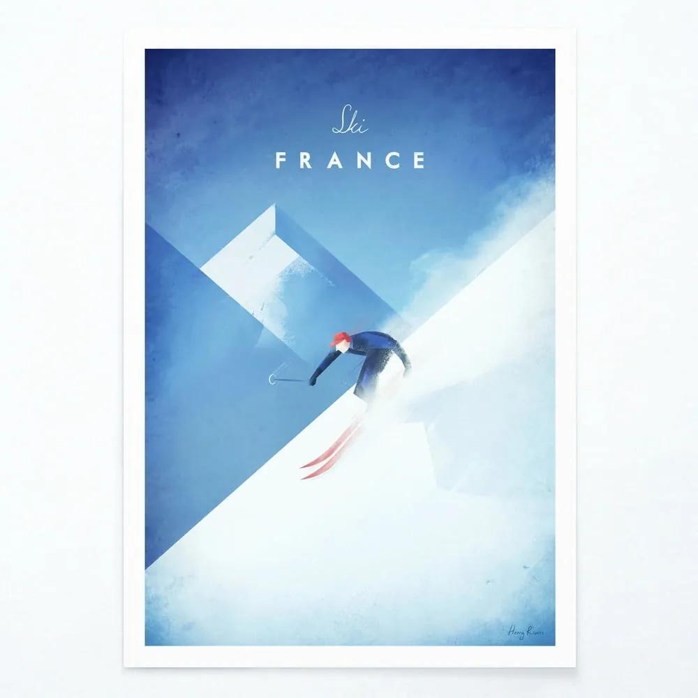 Ski France poszter, A2 - Travelposter