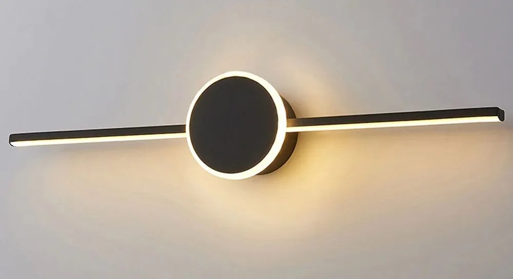 LED FÜRDŐLÁMPA TÜKÖR fölött Rea 80CM APP850-1W ROUND BLACK