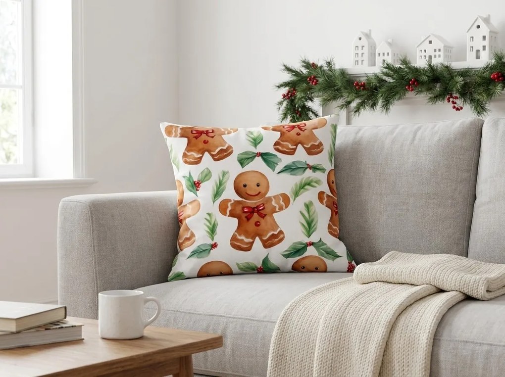 Flanel párnahuzat MERRY GINGER 45x45 cm, színes
