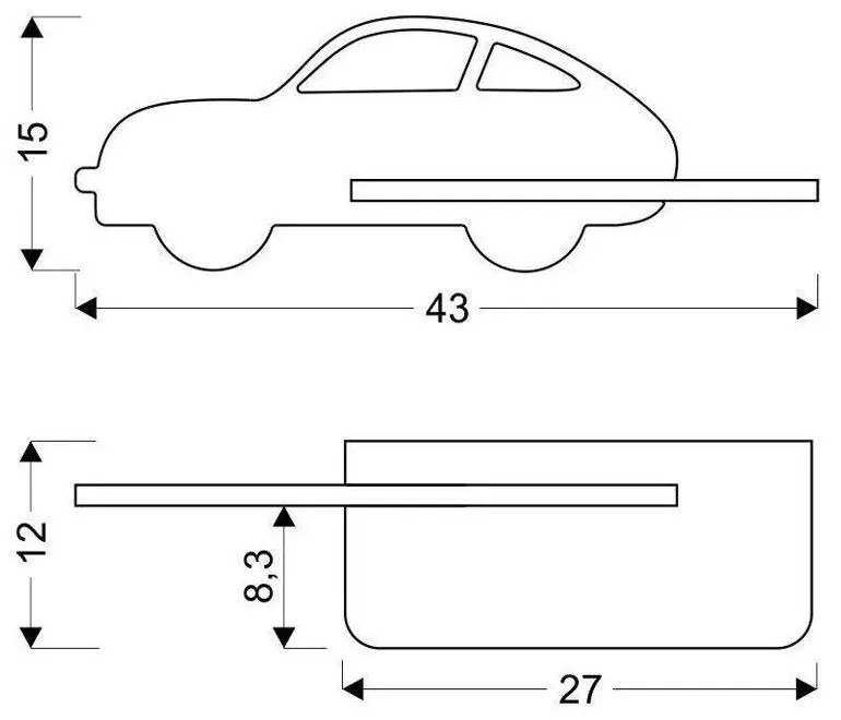 Kék gyerek lámpa Car – Candellux Lighting