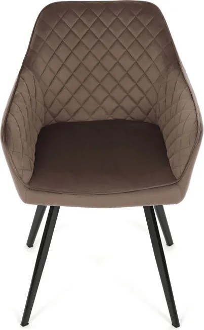 Étkezőszék barna bársony DCH-425 BR4