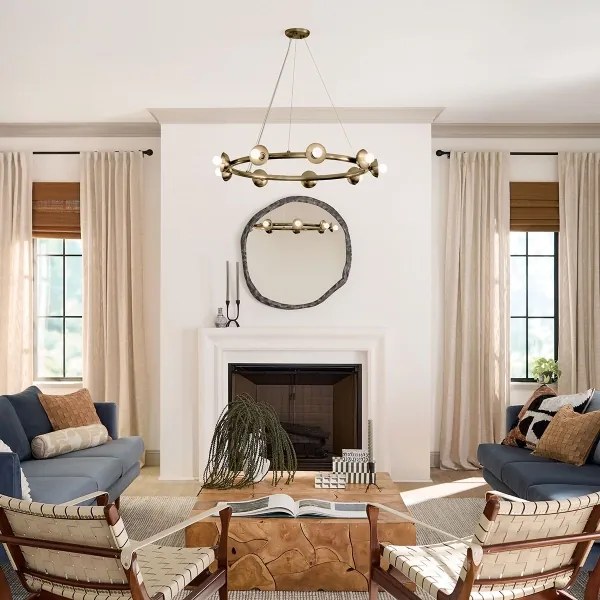 Kichler KL-PALTA9-CPZ - PALTA kábelcsillár 9xE14/40W/230V aranyszínű