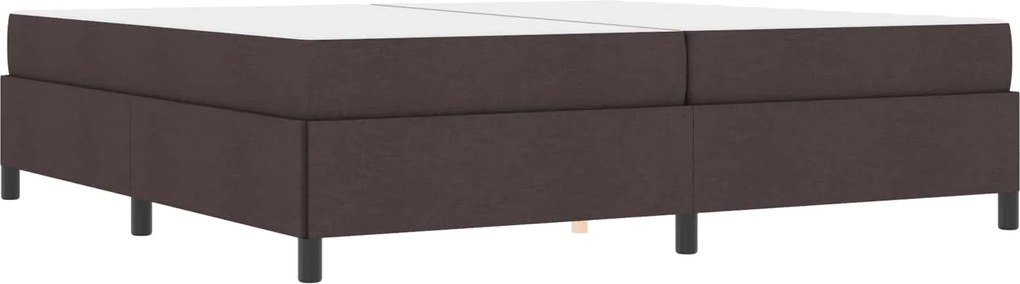 vidaXL Boxrugós ágy matracmal Sötét Barna 200 x 200 cm szövet