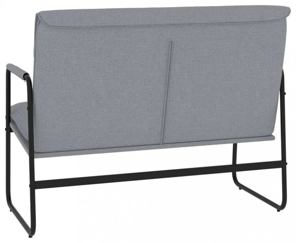 vidaXL világosszürke szövet pad 100 x 64 x 80 cm