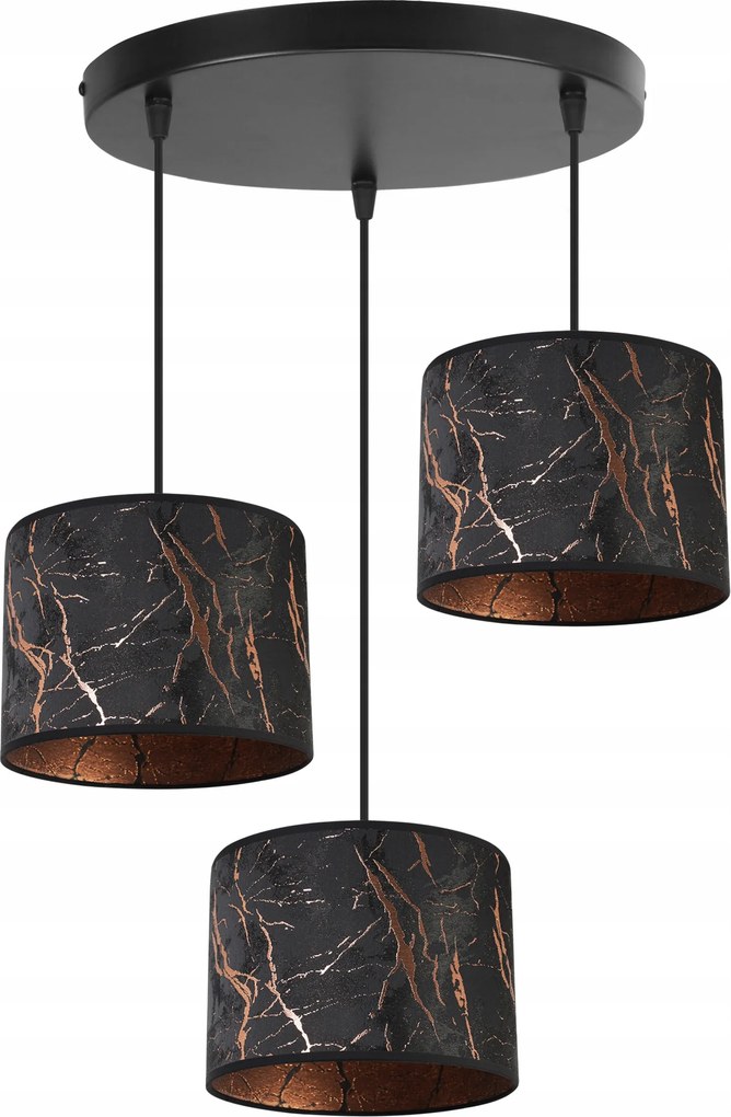 Mennyezeti Lámpa Lógó Csillár Hármas Lámpabúra Glamour Réz Elegáns