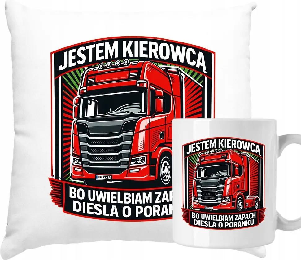 Párna és Bögre Szett Sofőrnek Dízel Illat
