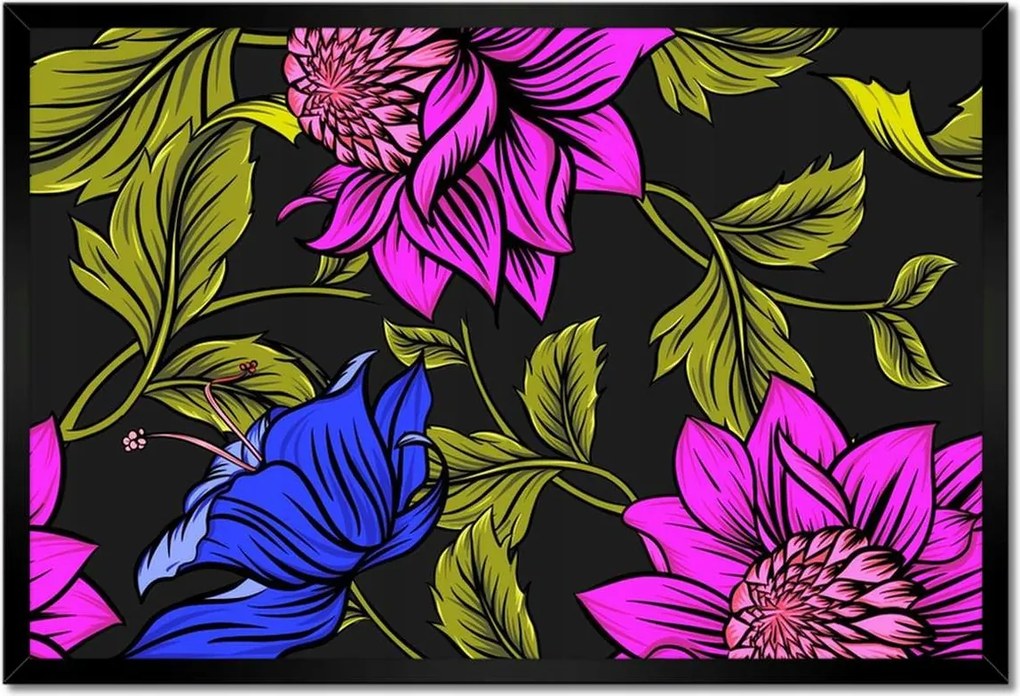 Poszterek keretben 60x40 Virágok Levelek