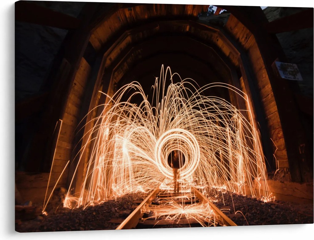 Kép - Fényes show a síneken (70x50 cm)