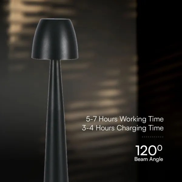 LED Dimmelhető újratölthető érintőképernyős asztali lámpa LED/3W/5V 3000-6000K fekete