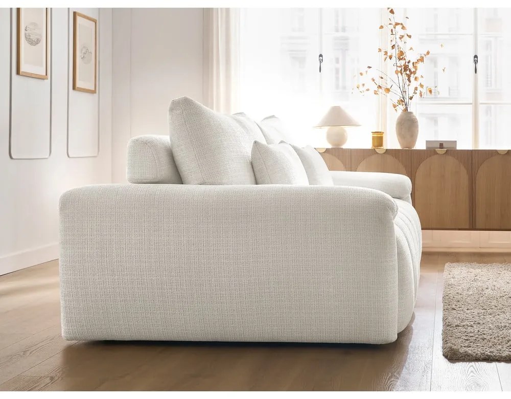 Fehér zsenília kanapé 264 cm Ivane – Bobochic Paris