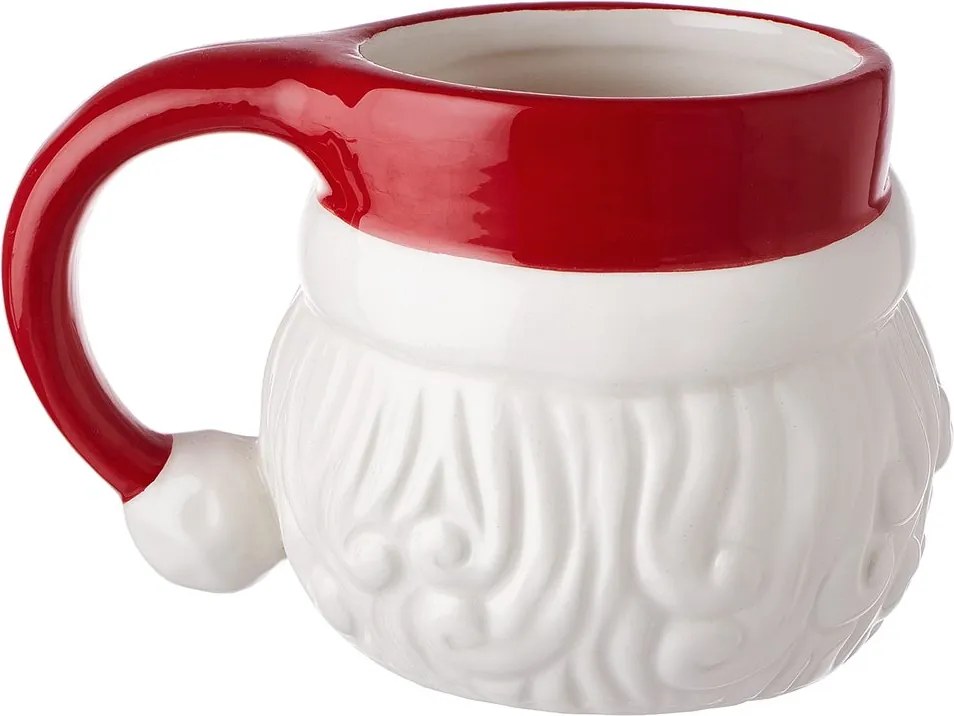 SANTA kerámia bögre, Mikulás 400ml , piros
