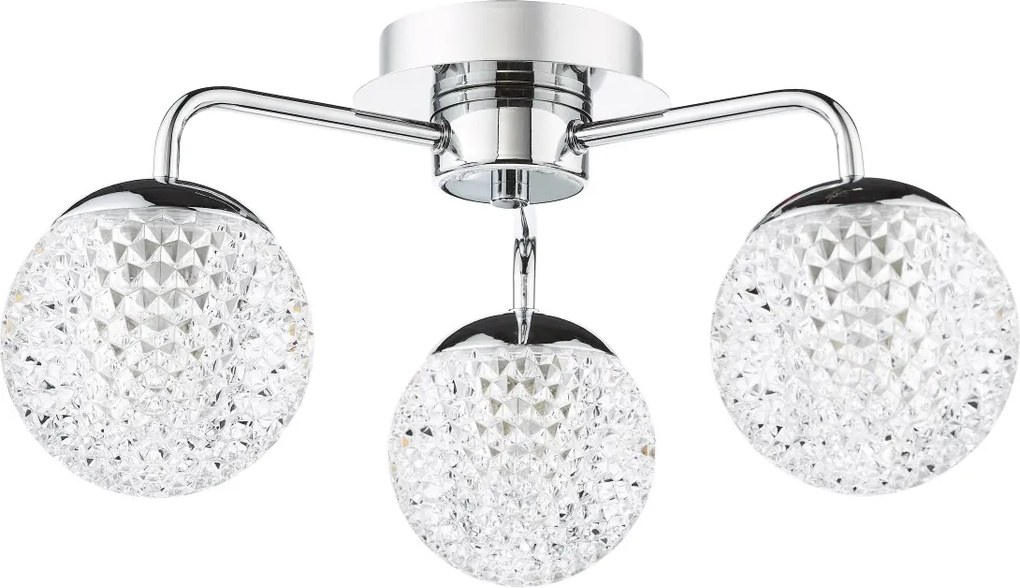 Dar Lighting modern mennyezeti lámpa teva csiszolt króm dartev5350