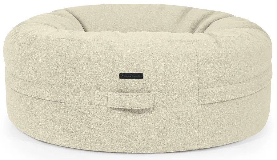 Krémszínű buklé babzsákfotel Roll 135 – SLOWDOWN