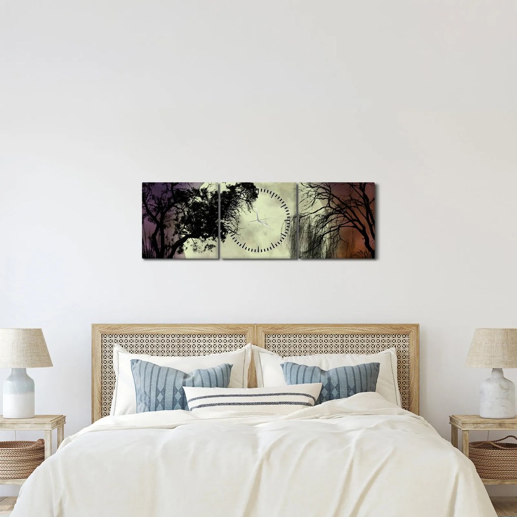 Kép - Telihold a felszín felett (órával) (90x30 cm)