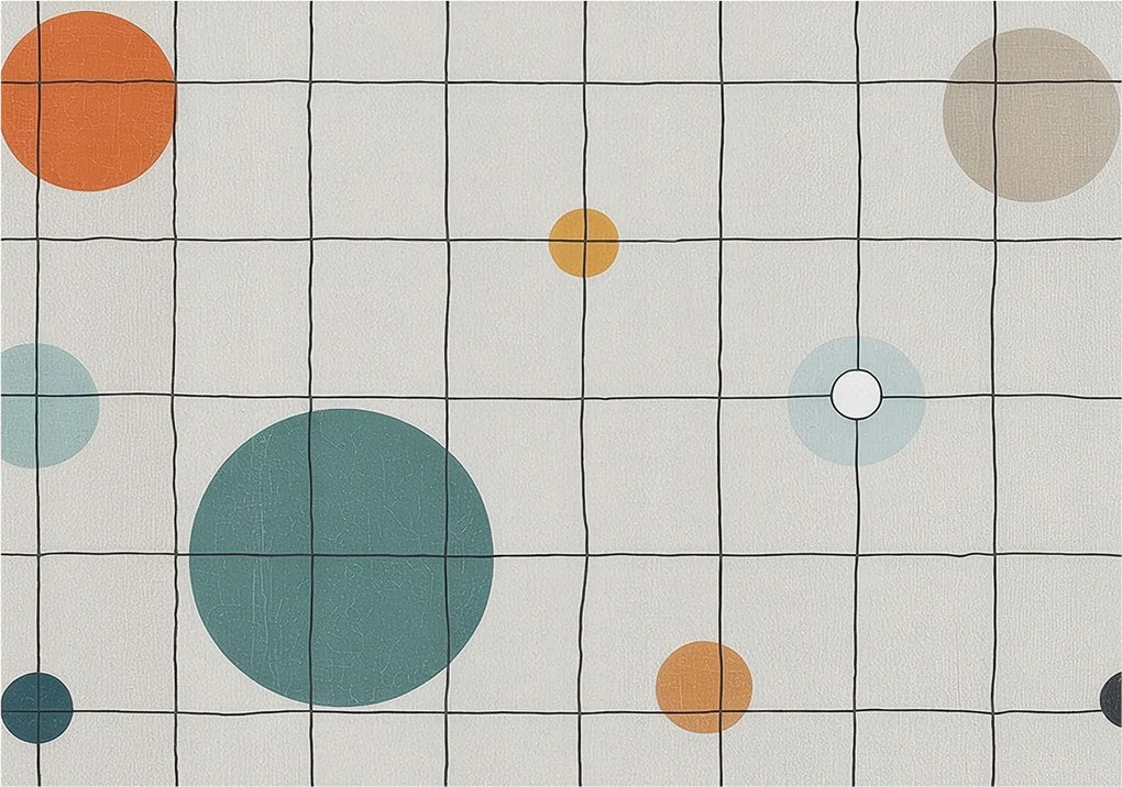 Dekoratív fotótapéta falra Könnyű összeszerelés Színes kerekek 208x146 Ragasztó