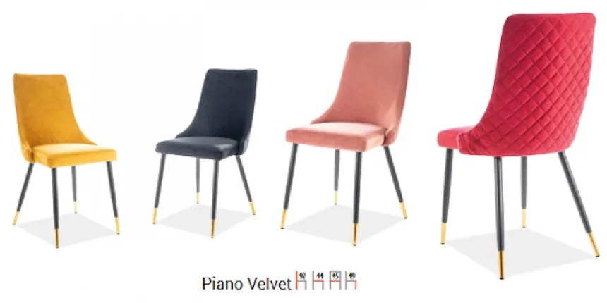 Piano Velvet étkezőszék fekete