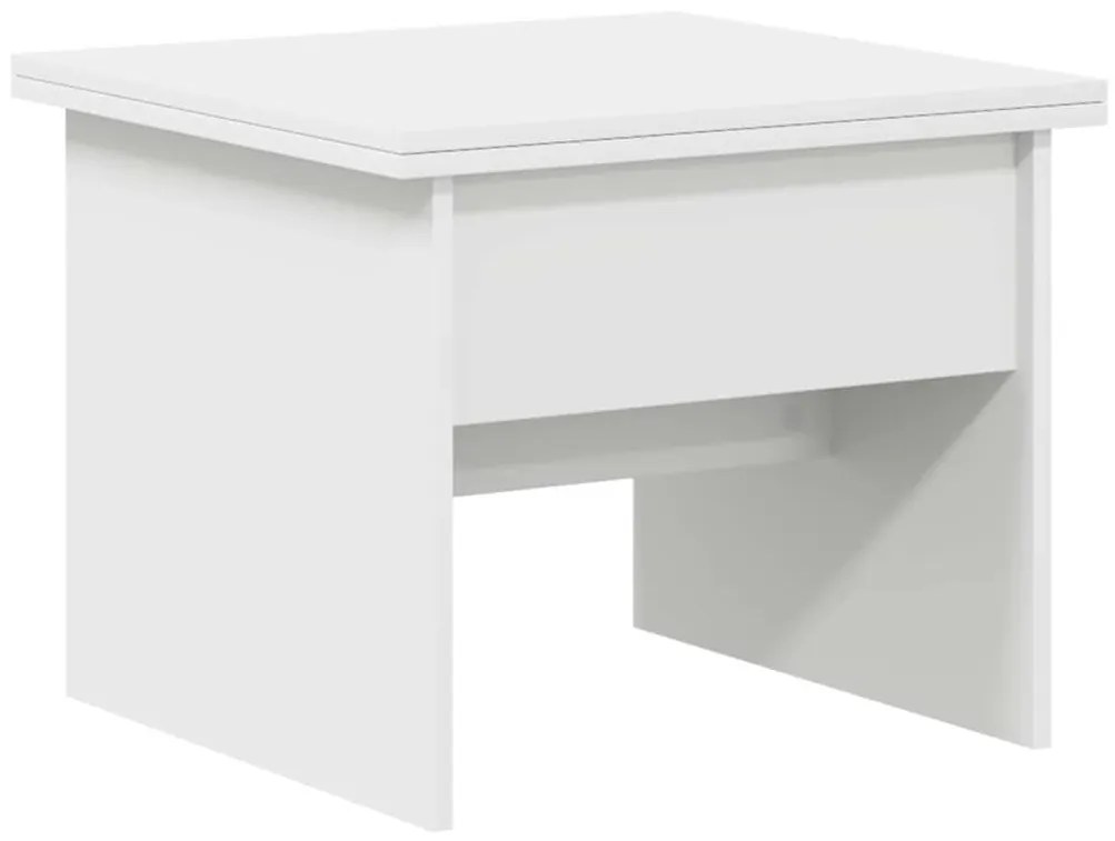 vidaXL Dohányzóasztal Fehér 55 x 54,5 x 45 cm Faanyag