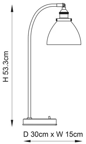 Endon 77859 - HANSEN asztali lámpa 1xE14/40W/230V sárgaréz