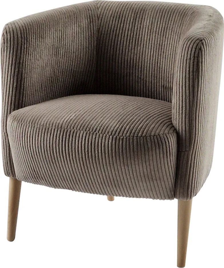 Fotel, szürkésbézs Taupe/bükk, ALIEN