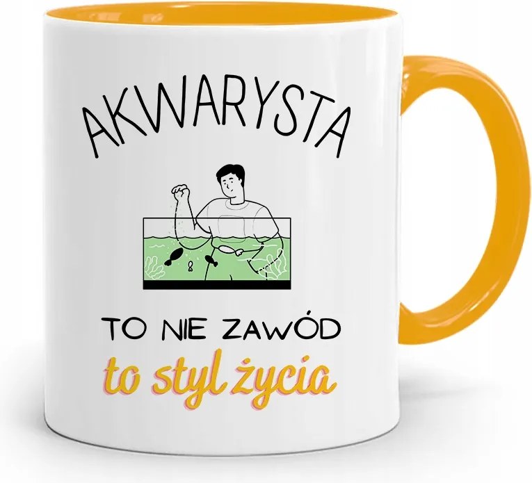 Akvarista Bögre Sárga Születésnapi Ajándék fényképes nyomtatással