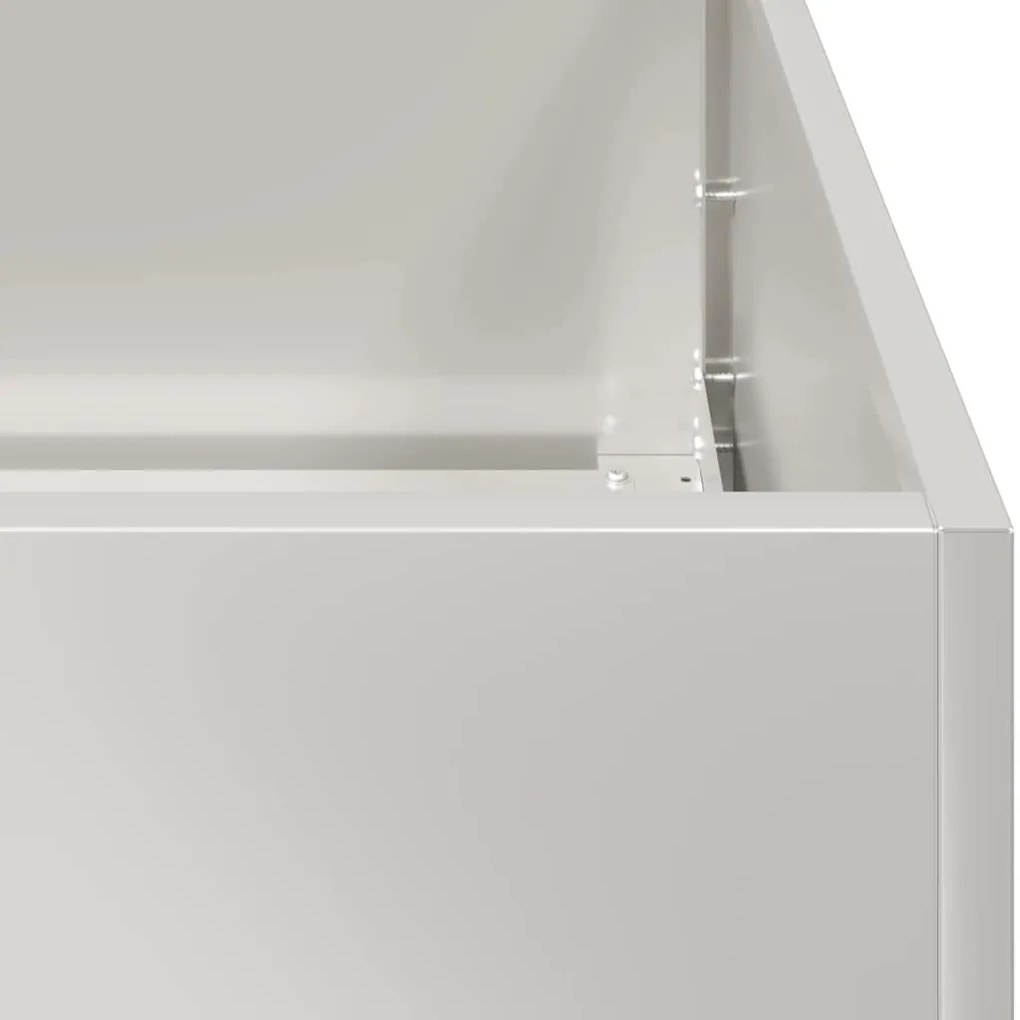 vidaXL rozsdamentes acél növénytartó 280x80x40 cm