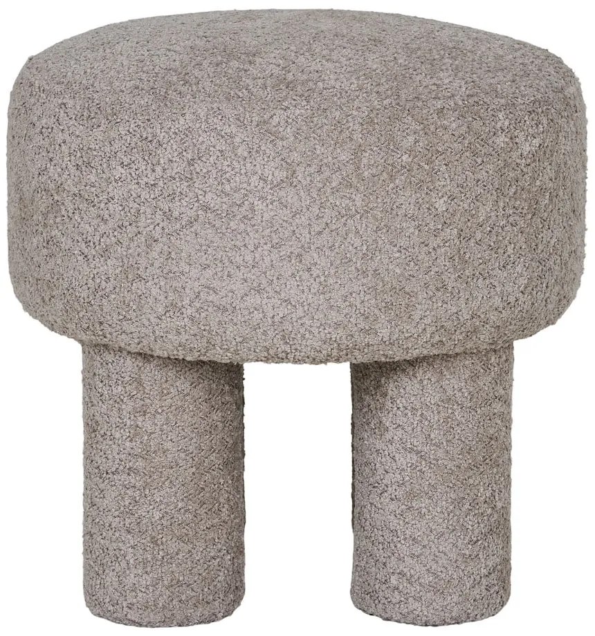 Világosszürke buklé puff Perth – House Nordic