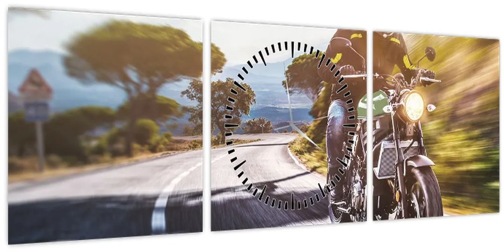 Kép - Motoros (órával) (90x30 cm)
