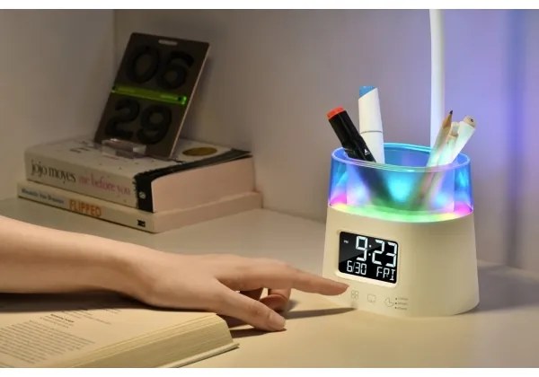 Immax 08980L-LED RGBW Dimmelhető fényerejű lámpa ceruzatartóval FALCON LED/10W/5V