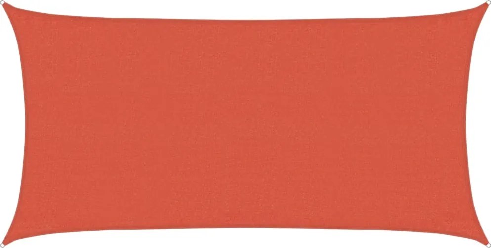 vidaXL terrakotta HDPE napvitorla 160 g/m² 2 x 4 m