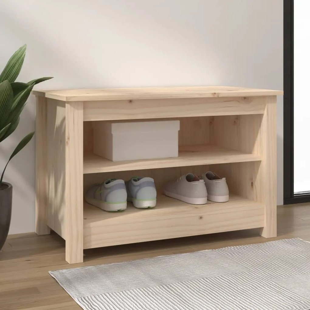 tömör fenyőfa cipőtároló pad 70 x 38 x 45,5 cm