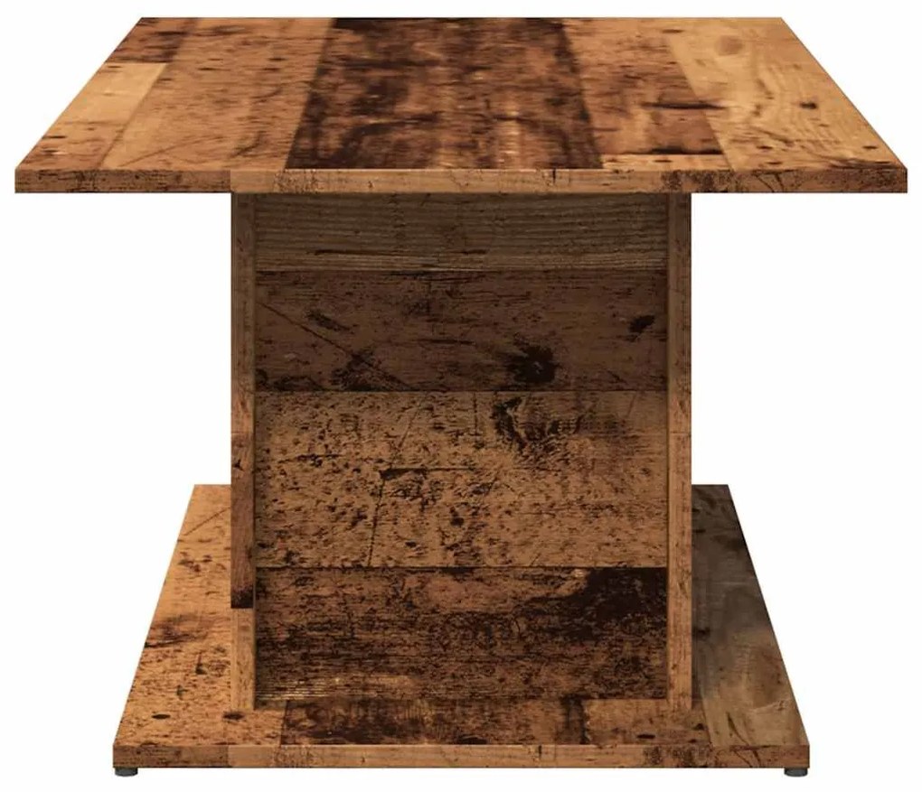 Antik fa színű szerelt fa dohányzóasztal 102 x 55,5 x 40 cm