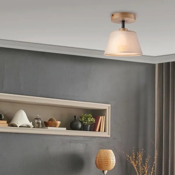 Brilagi - LED Felületre szerelhető csillár ANTHONY 1xE14/60W/230V tölgy/bézs