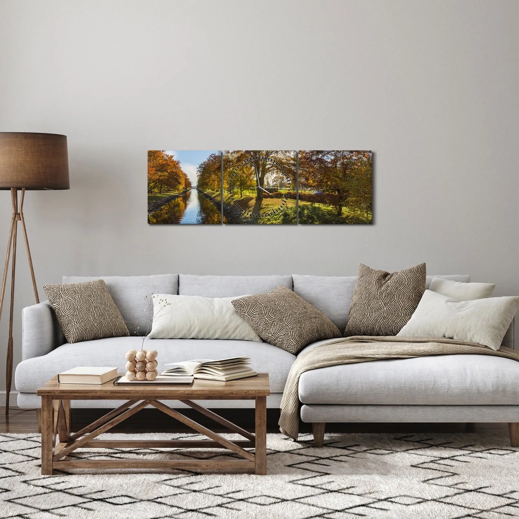 Vízi csatorna képe (órával) (90x30 cm)