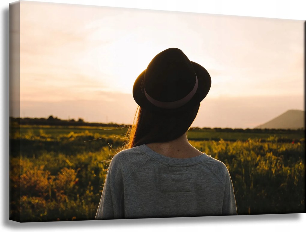 Vászonkép Természet Nő kalapban 60x40