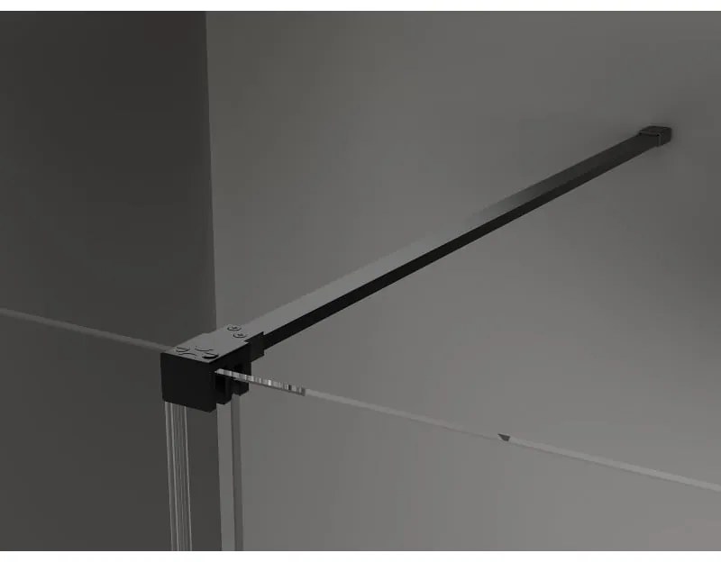 Mexen Velar, nyitható tolóajtó 120x200 cm, 8mm átlátszó üveg, fekete matt, 871-120-000-01-70