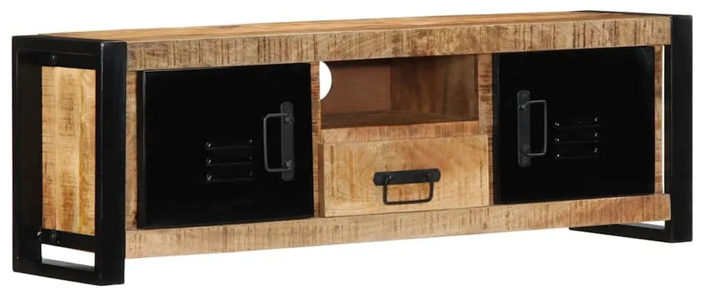 TV szekrény 100x30x35 cm tömör durva fa Mango