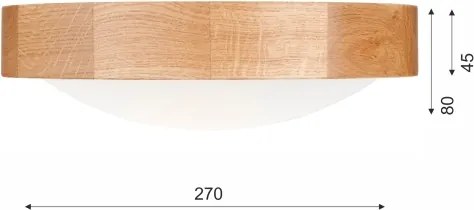 Brilagi-LED RGBW dimmelhető mennyezeti lámpa CARVALHO SLIM 1xE27/15W/230V Wi-Fi, tölgy, Ø 27 cm