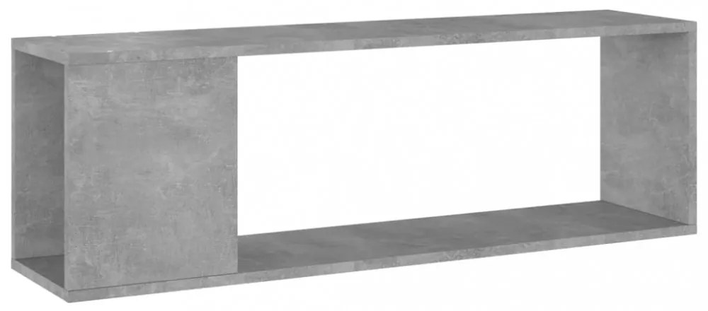 betonszürke szerelt fa TV-szekrény 100 x 24 x 32 cm