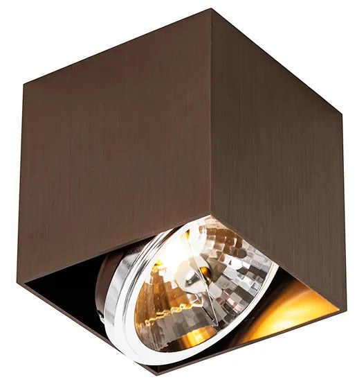 Design spotlámpa sötét bronz négyzet alakú forgatható és dönthető - Box