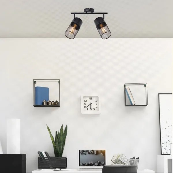 Brilliant - KAMOLO spotlámpa 2xE27/40W/230V fekete