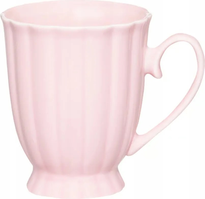 Porcelán bögre Ambition Curly 310 ml rózsaszín