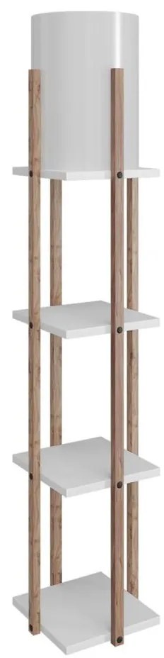 Állólámpa polcokkal NORA 1xE27/40W/230V barna/fehér