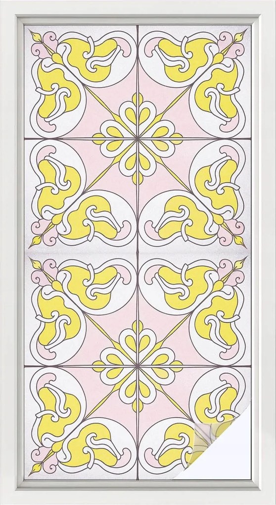 Öntapadós Ablakfólia Adatvédelem Absztrakt virágok 50x100