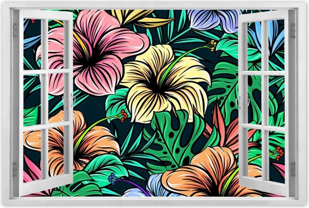 Poszter 60x40 Monstera Zöld levél