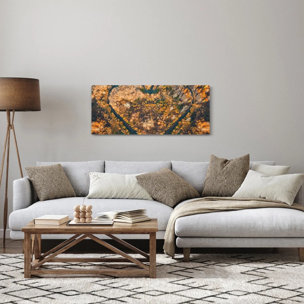 Kép - Szív alakú folyó (120x50 cm)