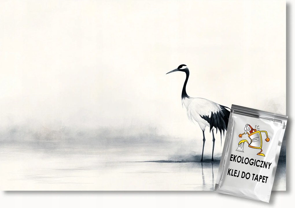 Fotótapéta Flizelina Grafika Ázsia Japán Madár Daru B&amp;w 150x105 ragasztó