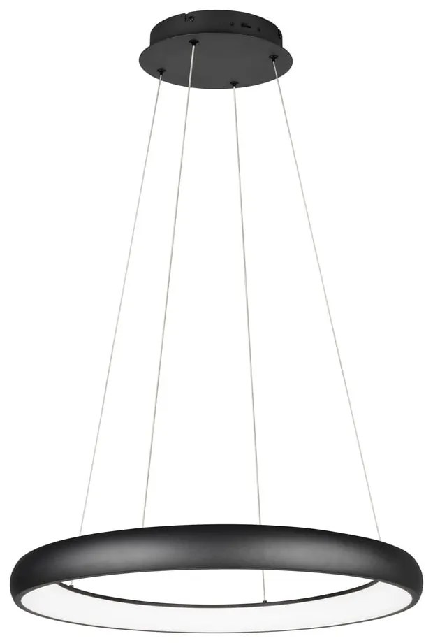 Fekete LED dimmelhető függőlámpa fém búrával ø 75 cm Cardona – Trio