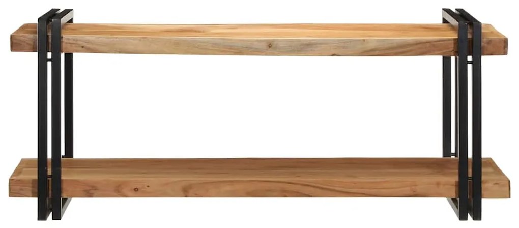 fali polc 110x33x45 cm tömör fa akácfa