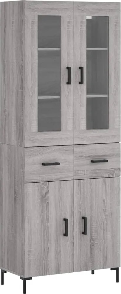 vidaXL szürke sonoma szerelt fa magasszekrény 69,5 x 34 x 180 cm
