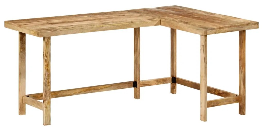 íróasztal 165x110x75 cm tömör fa Mango